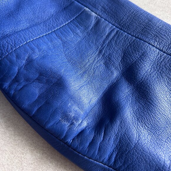 Doma Electric Blue Leather Jacket with Detachable Hood ALT ASO Clary Fray - Picture 14 of 16